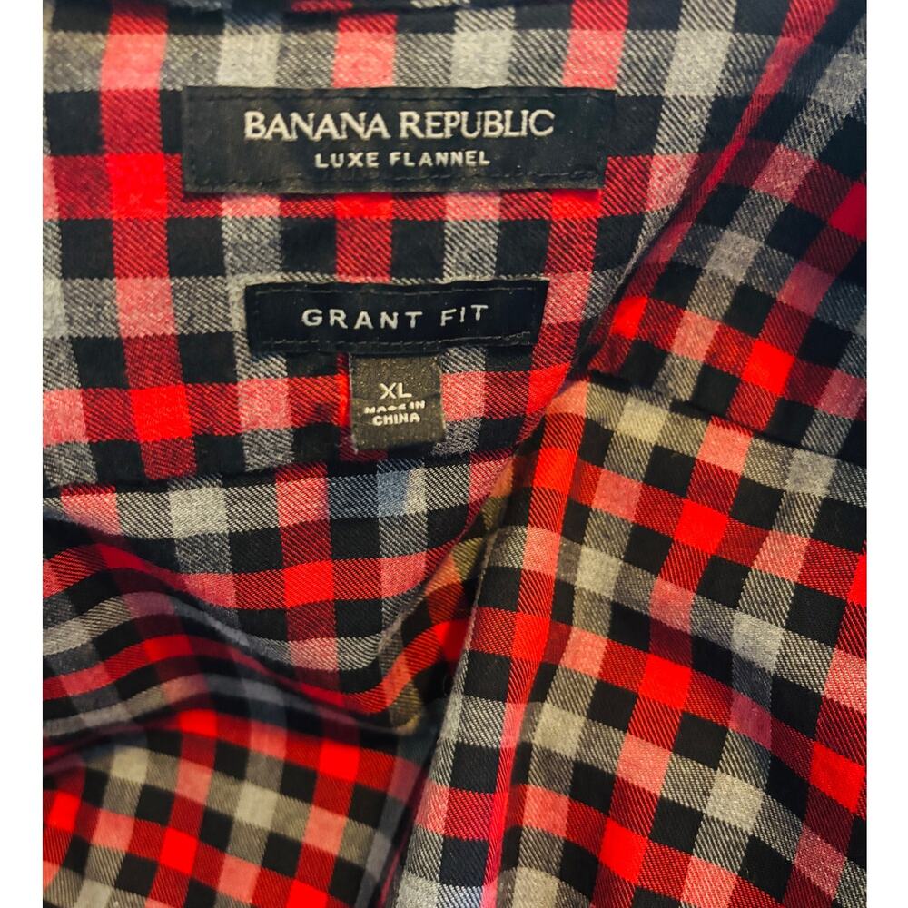 Banana Republic Luxe Flannel Size XL Grant Fit - Picture 5 of 7